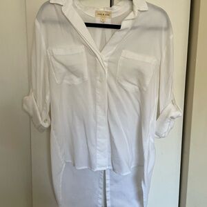 Stylish White Collared Shirt